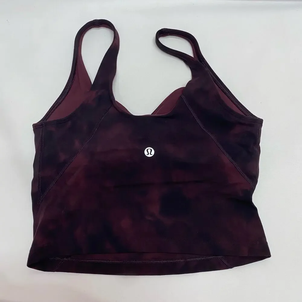 Lululemon Align Tank Diamond Dye Cassis/Black 4 EUC